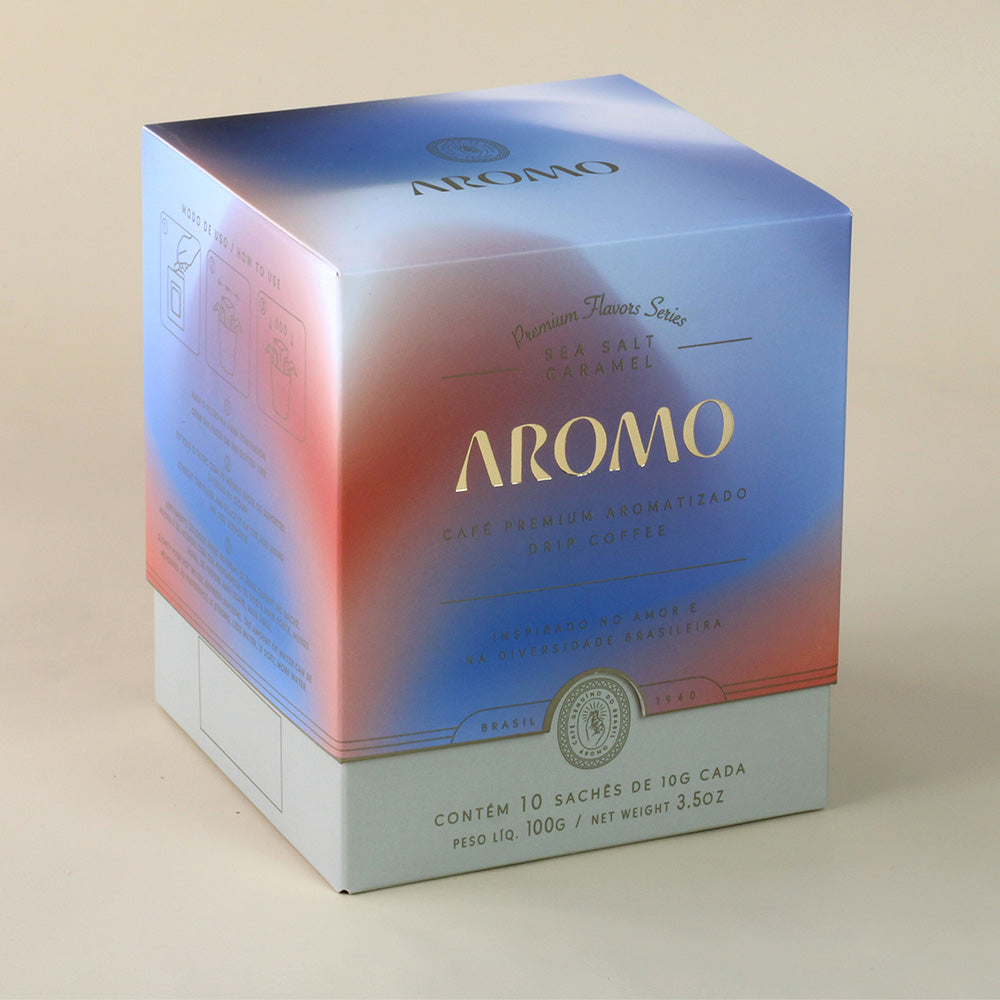 AROMO FLAVORS SEA SALT CARAMEL DRIP COFFEE 10 UNITS